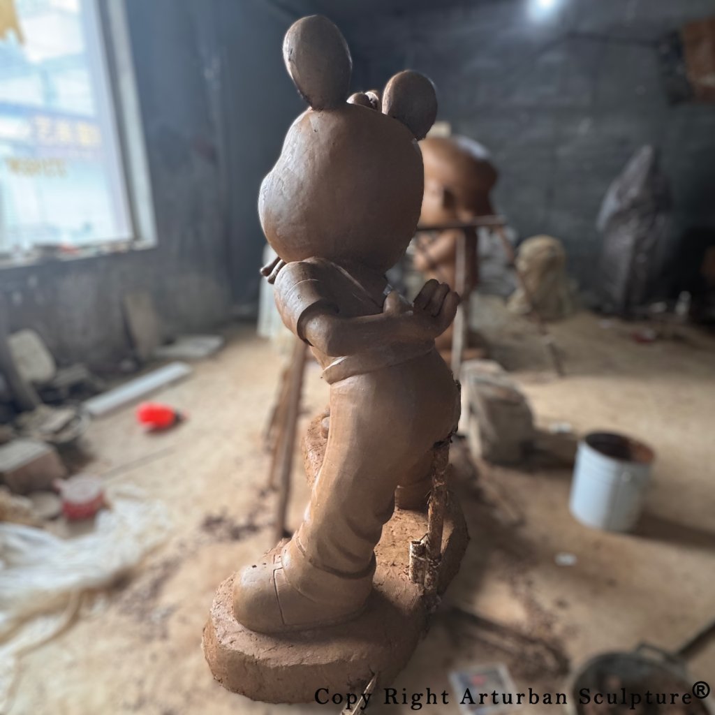 Mickey and Minnie clay mold