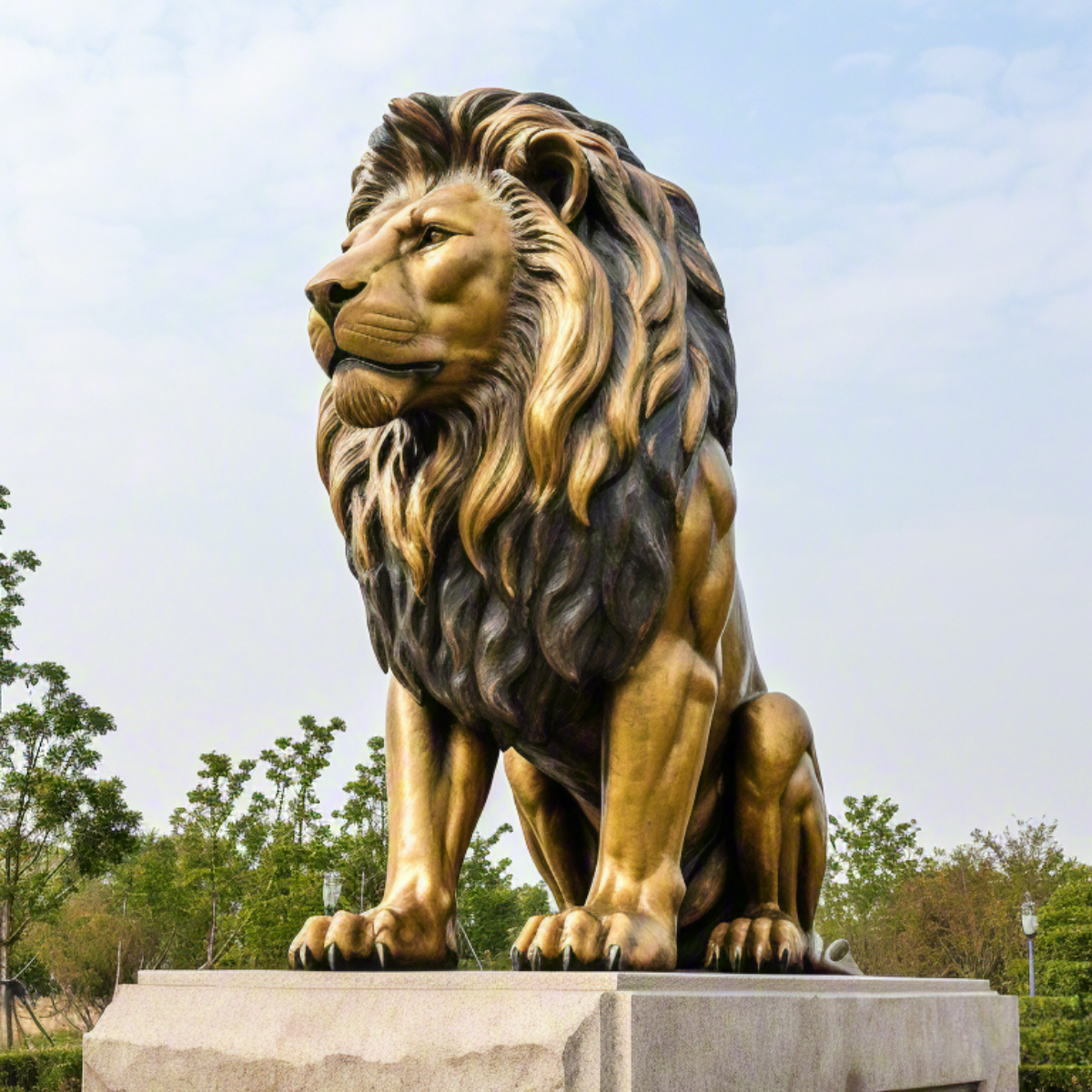 Life Size Bronze Lion Statue