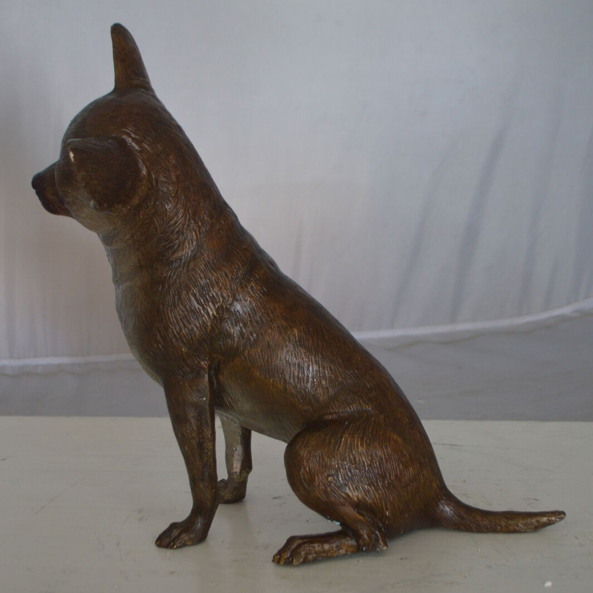 bronze Chihuahua Statue