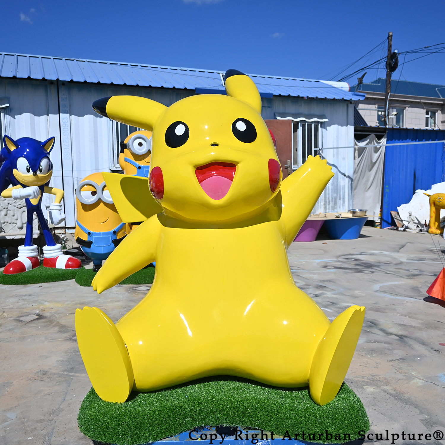 Life Size Pikachu Statue