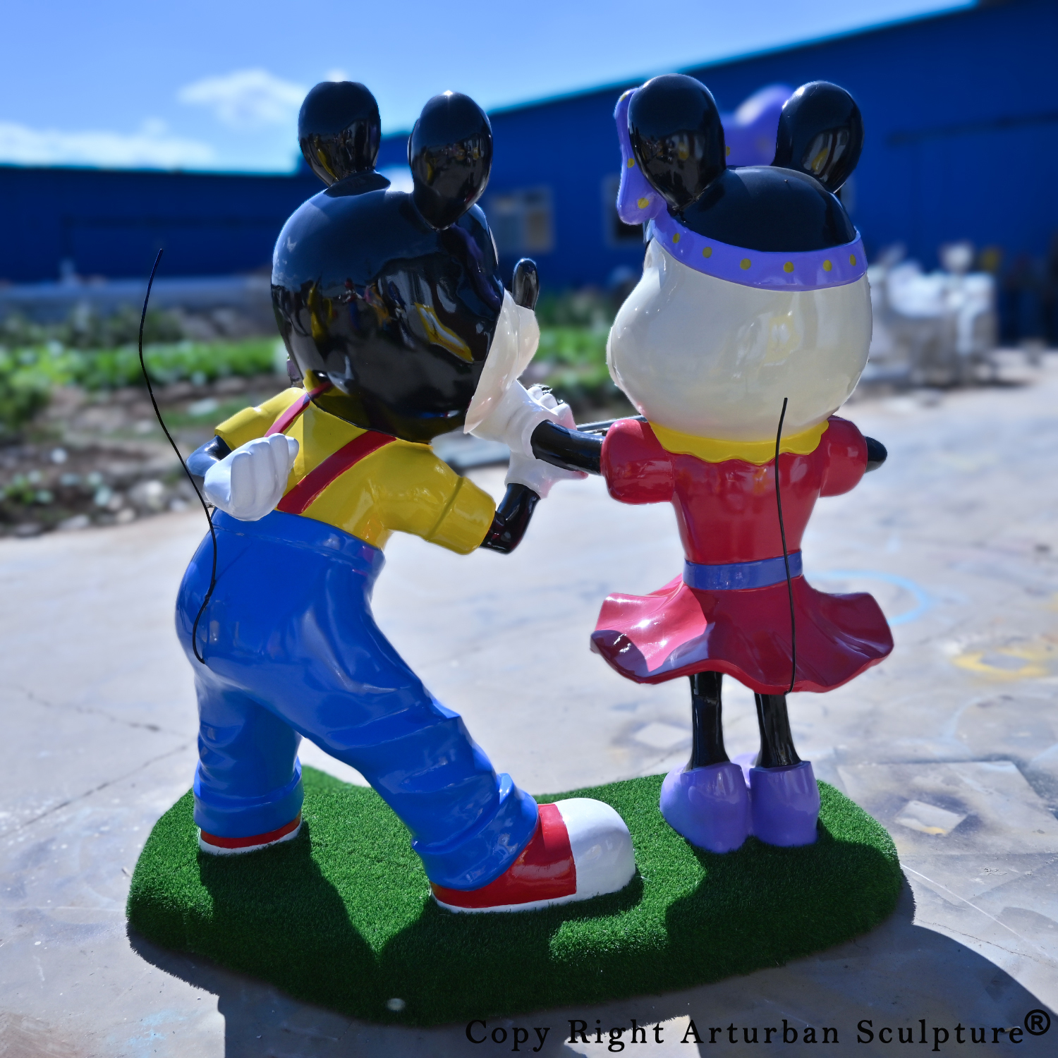 Minnie and Mickey Garden Statues