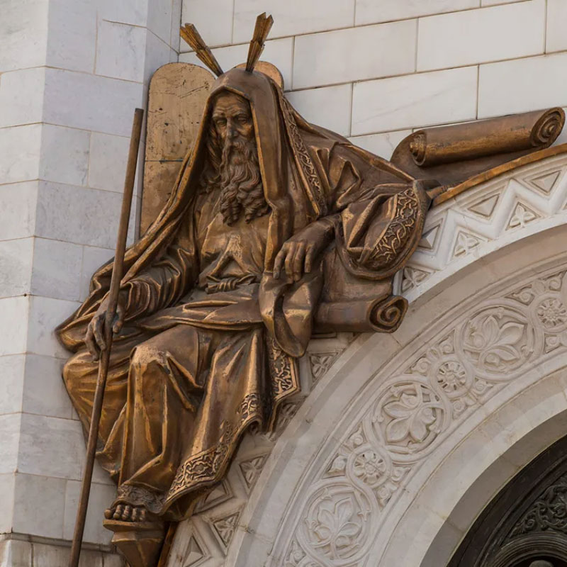 Moses Bronze Statue Relief