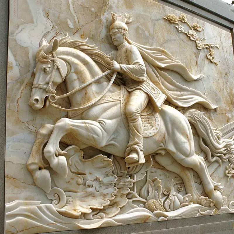 Warrior on Horse Relief