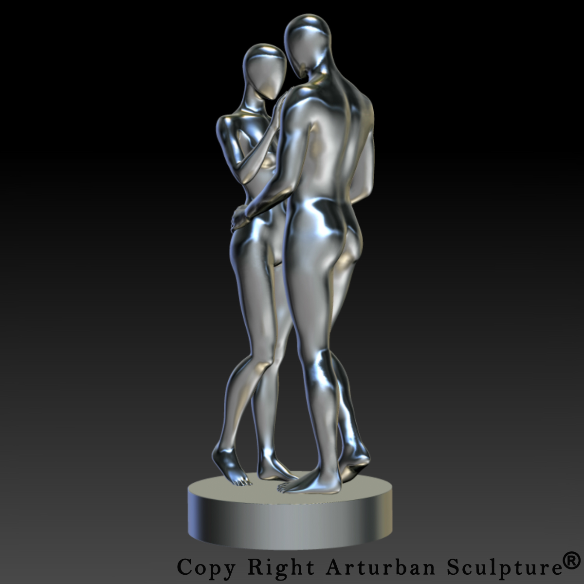 Sculpture of Couple Embracing