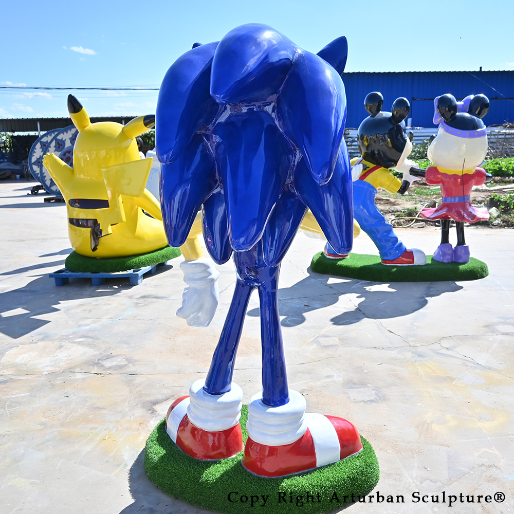 sonic life size statue