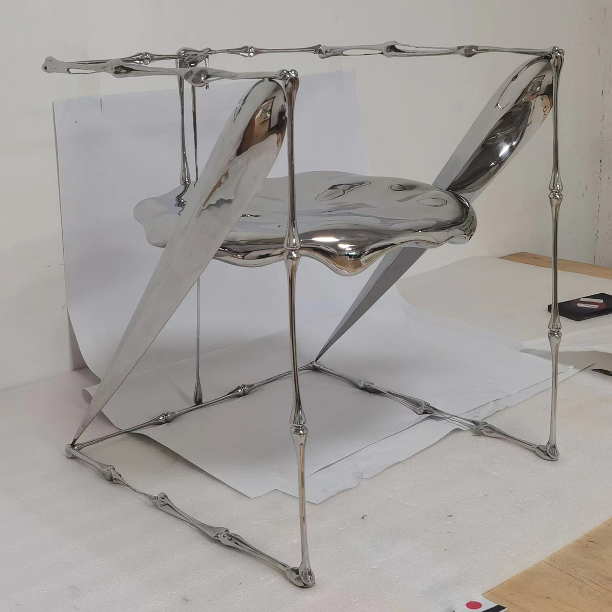 Stainless Steel Chair Sculpture