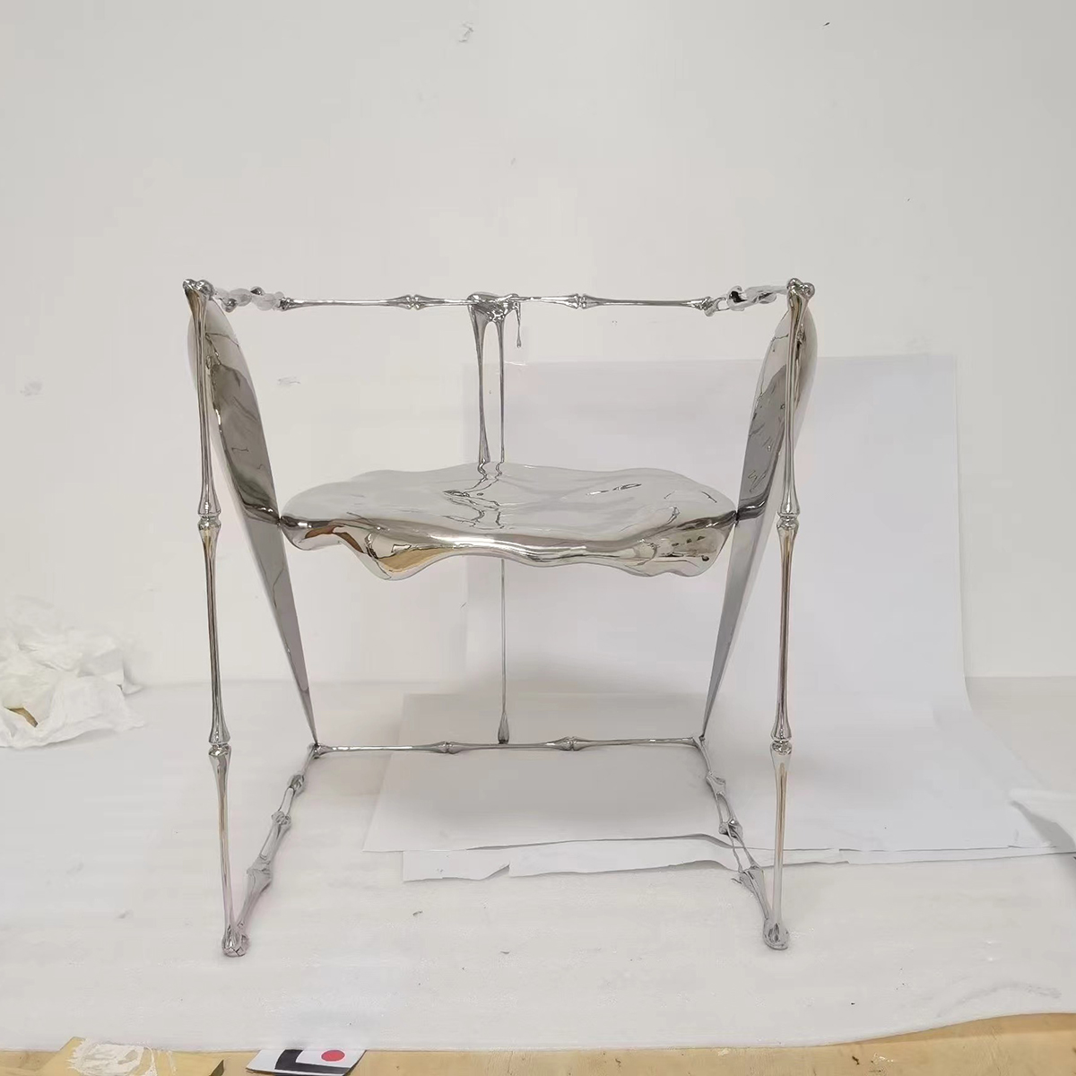 Stainless Steel Chair Sculpture