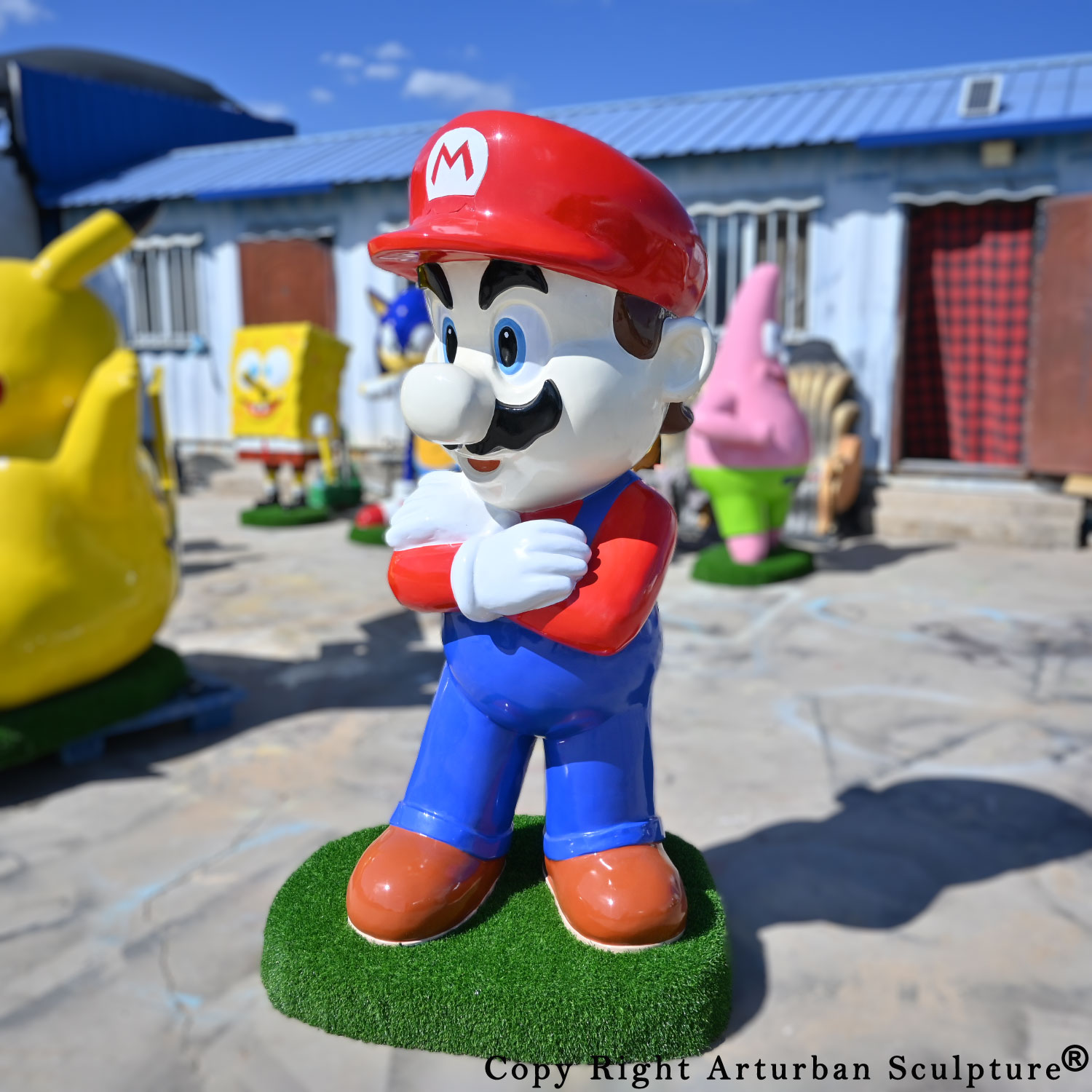 Super Mario Life Size Statue