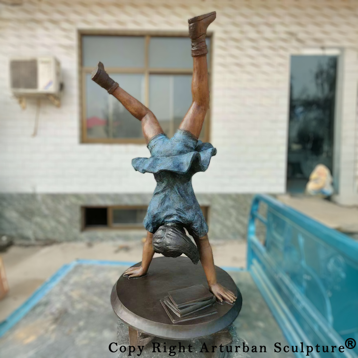 Vintage Handstand Girl Statue for Sale