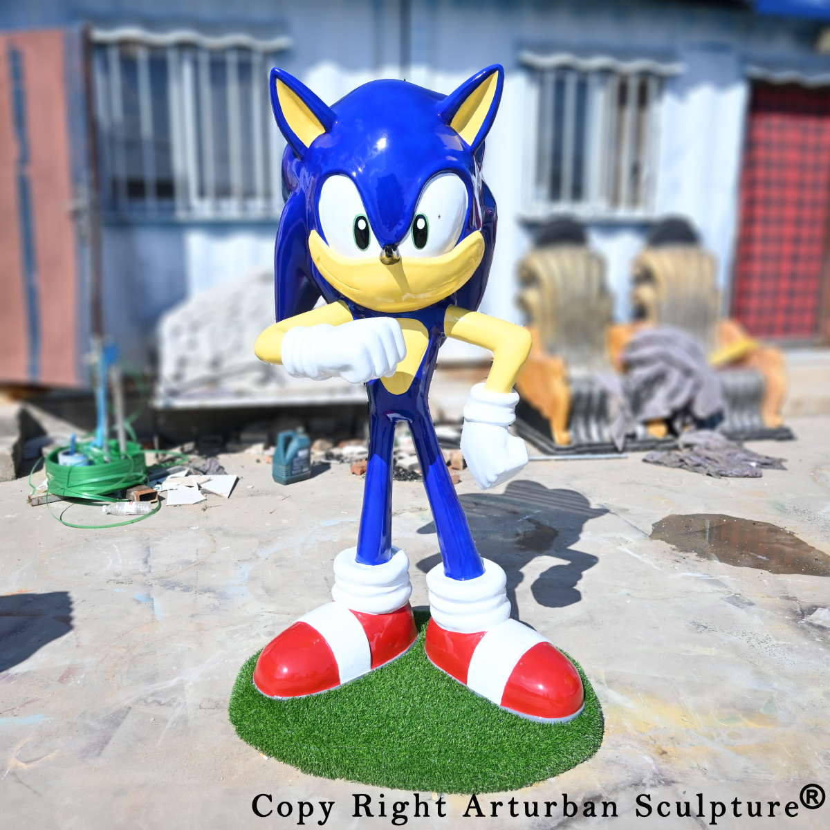 Life Size Sonic the Hedgehog Statue