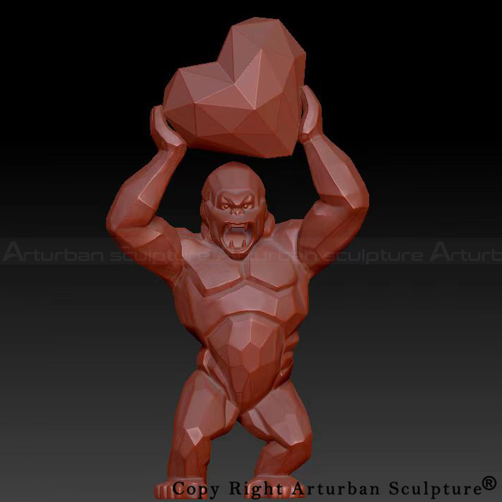 3D design of Richard Orlinski Wild Kong