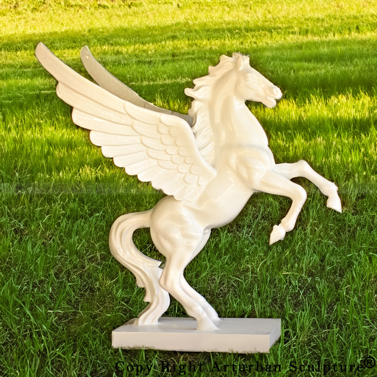 Winged White Horse Statue for Sale