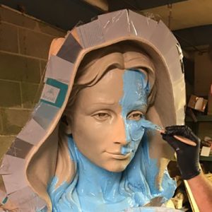 mary statue rubber mold