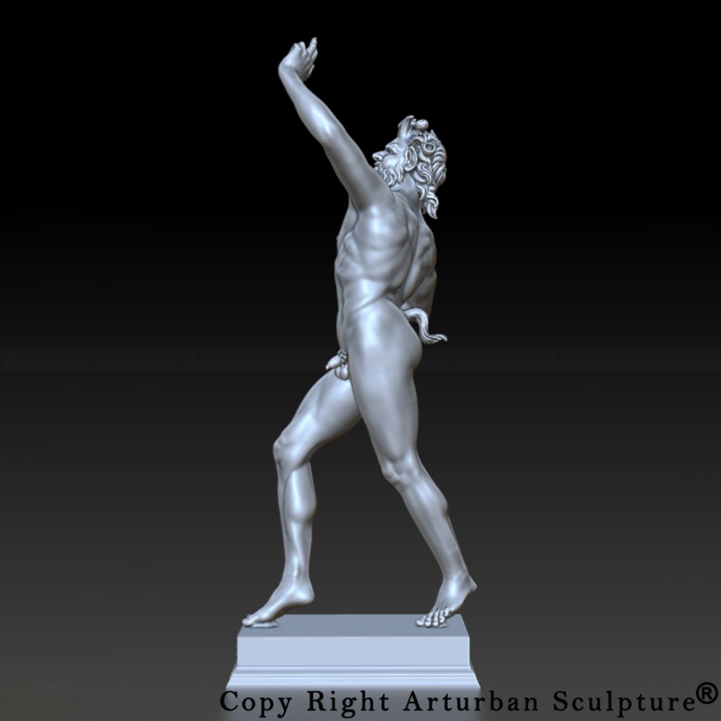 3D design of Dancing Faun Statue