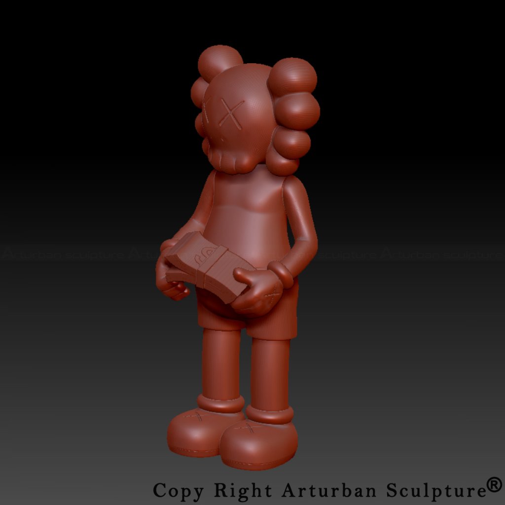 3D design of KAWS Money Statue