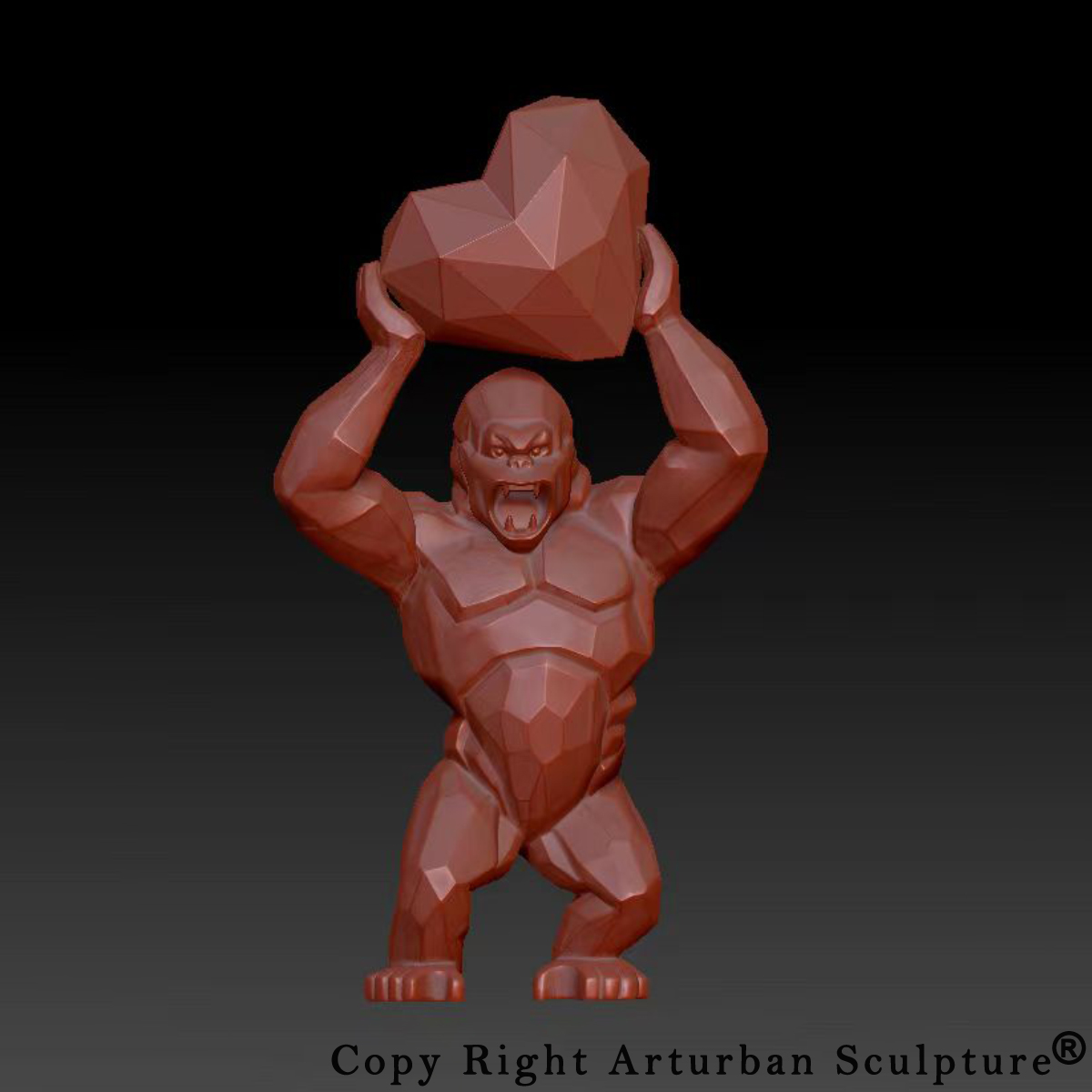 3D design of Richard Orlinski Wild Kong