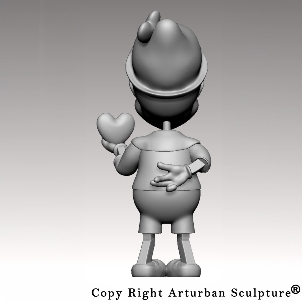 3D Design of Disney Pinocchio Statue