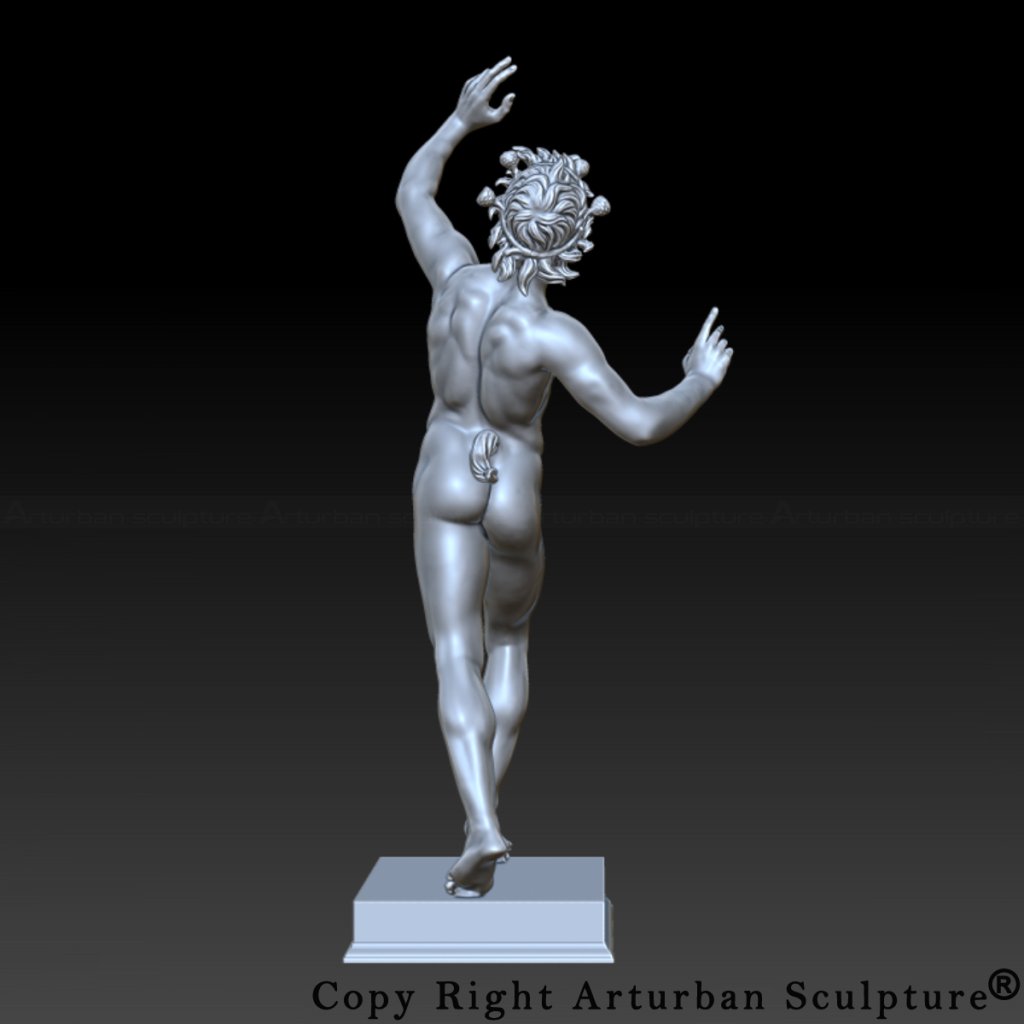 3D design of Dancing Faun Statue