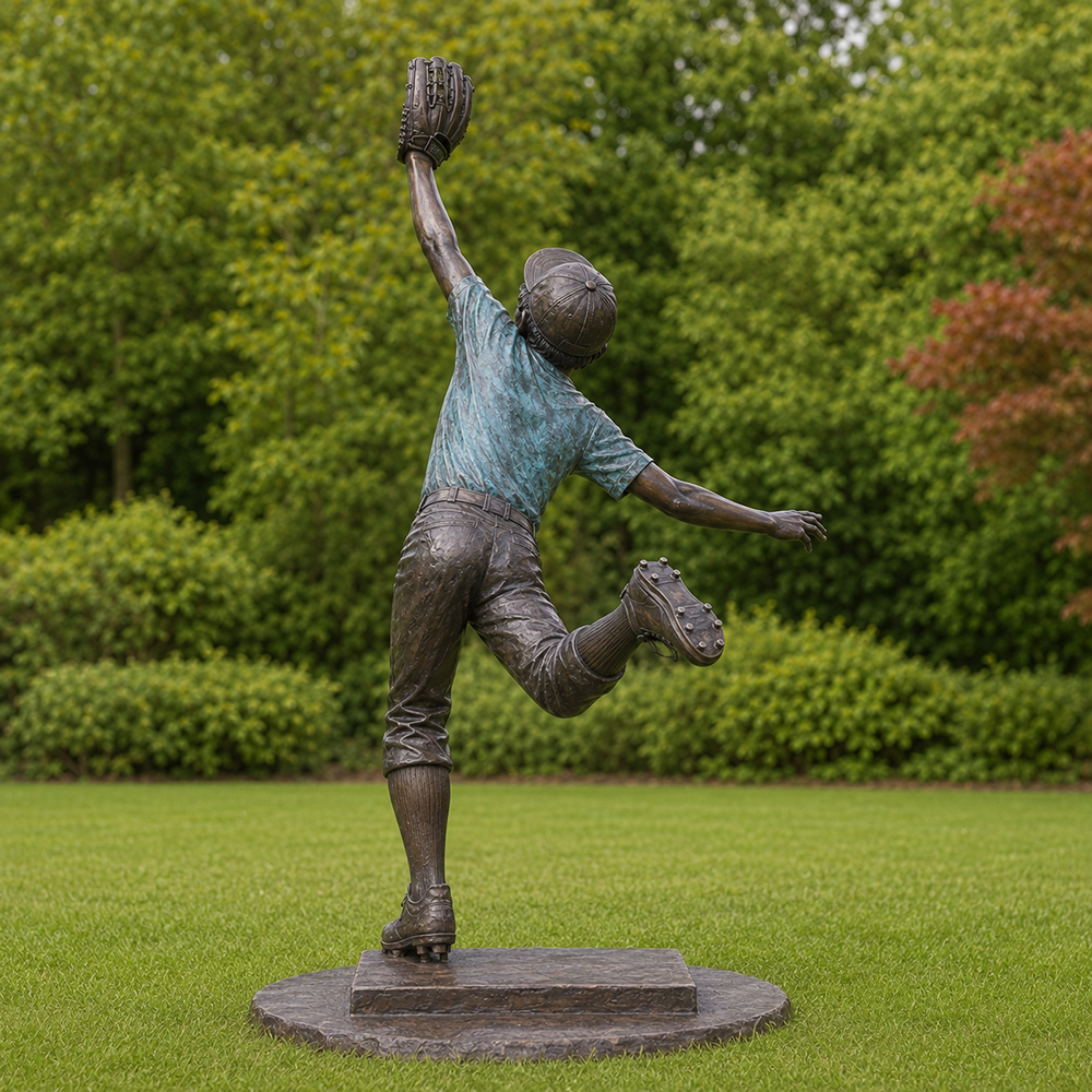 Baseball Player Garden Statue (1)