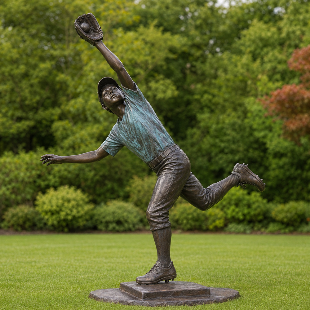 Baseball Player Garden Statue (2)