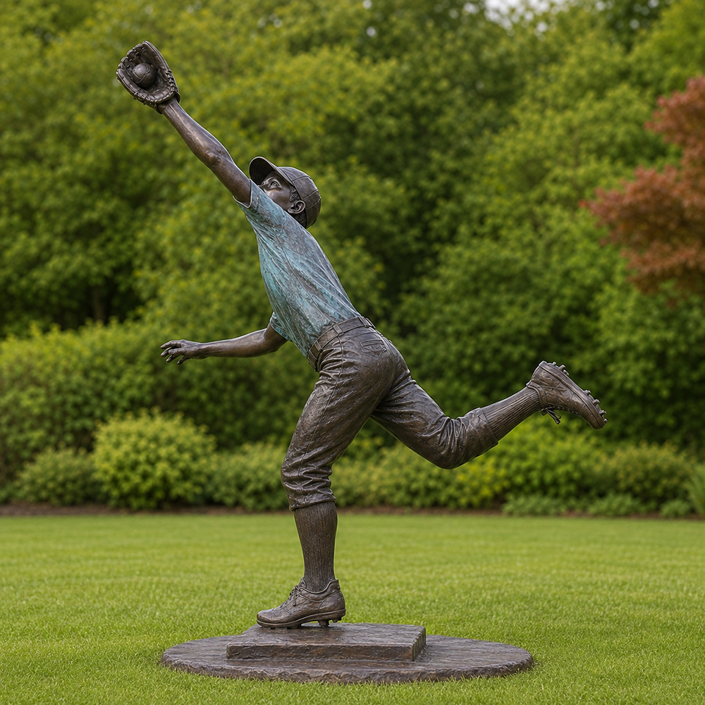 Baseball Player Garden Statue (3)
