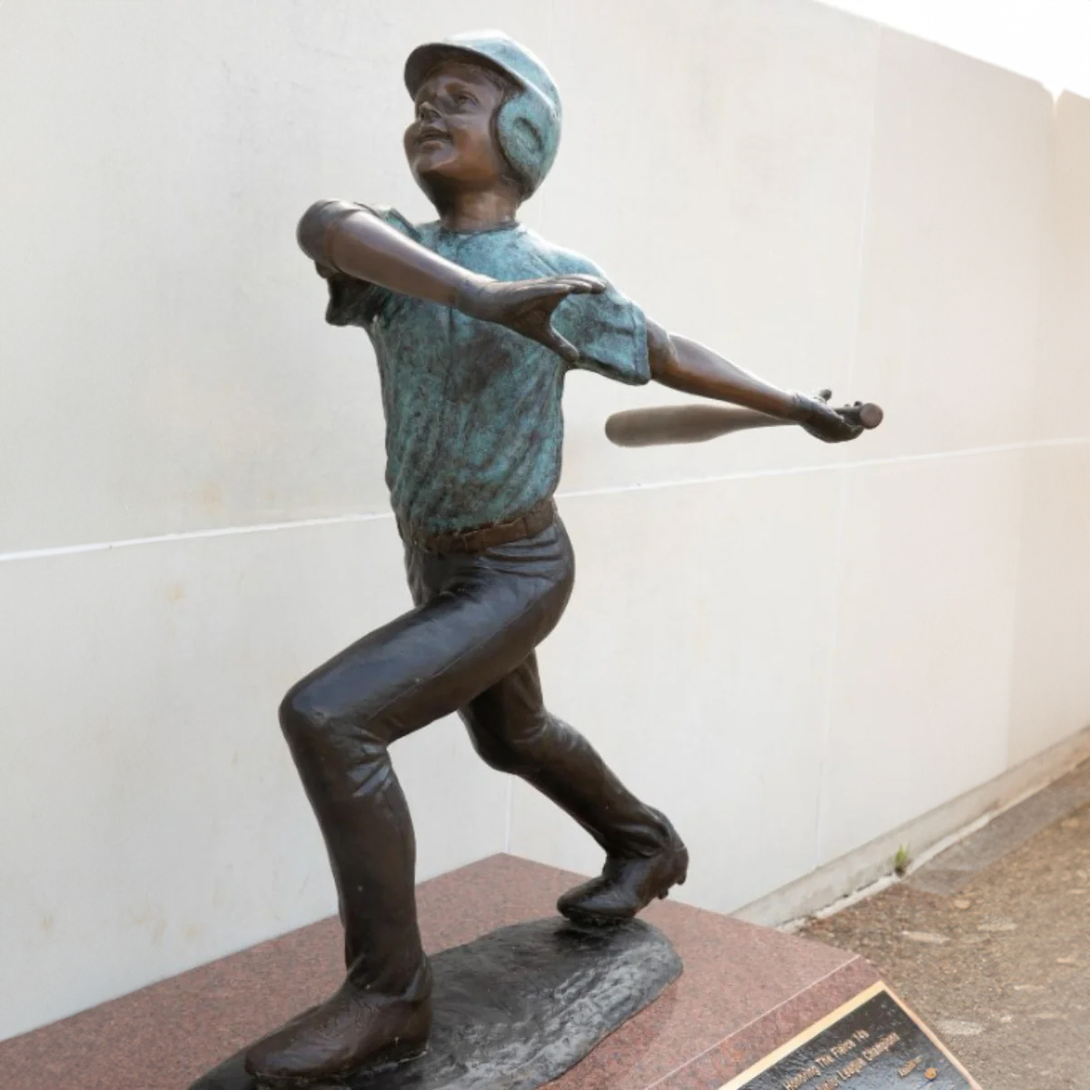 Baseball Player Yard Statue