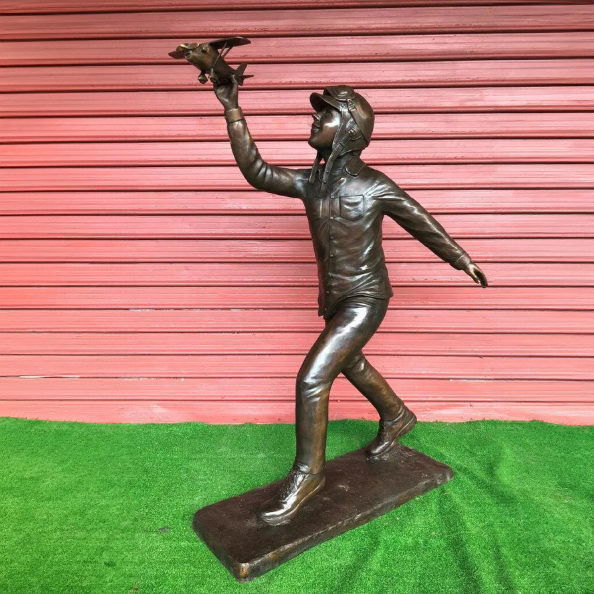 Boy Pilot Statue