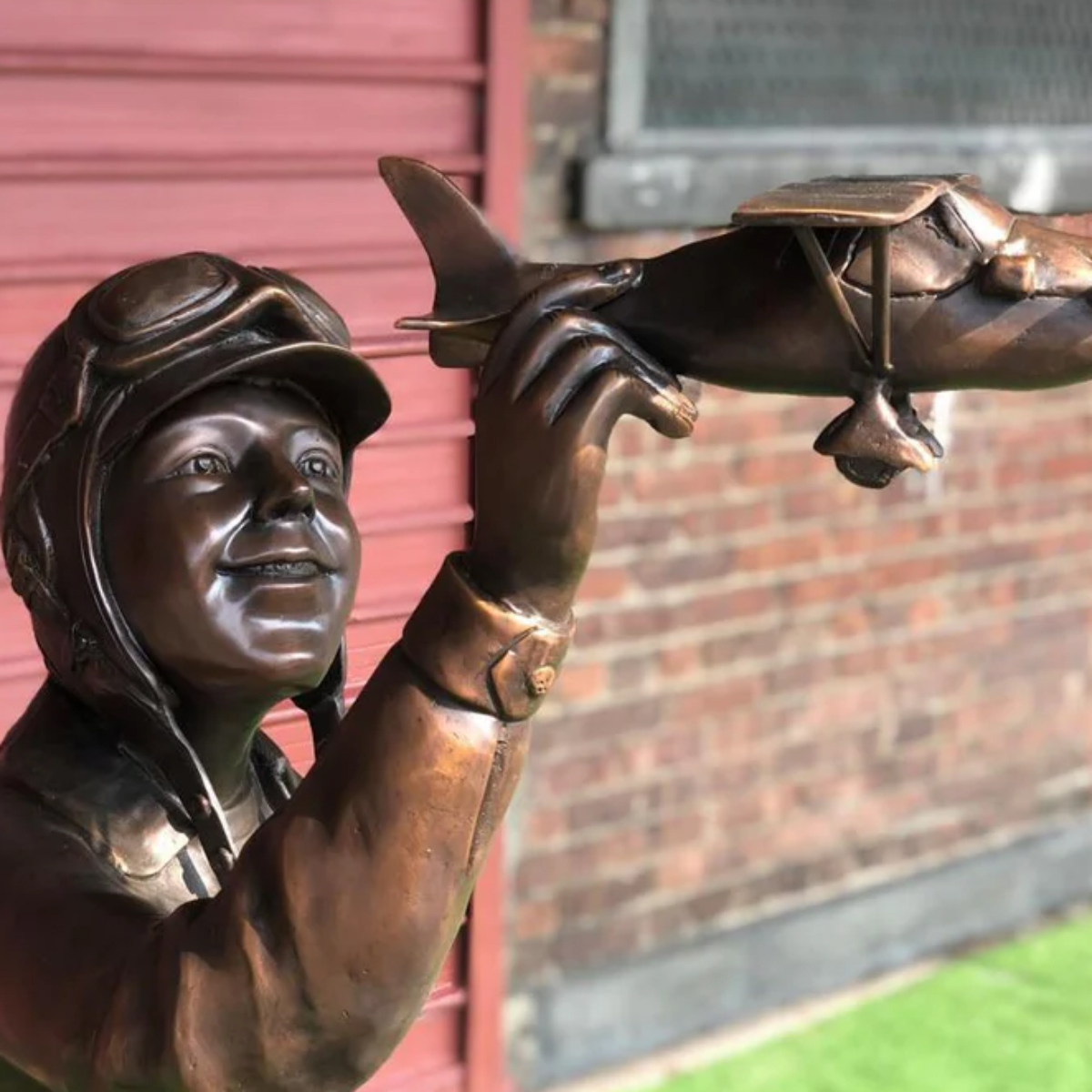 Boy Pilot Statue