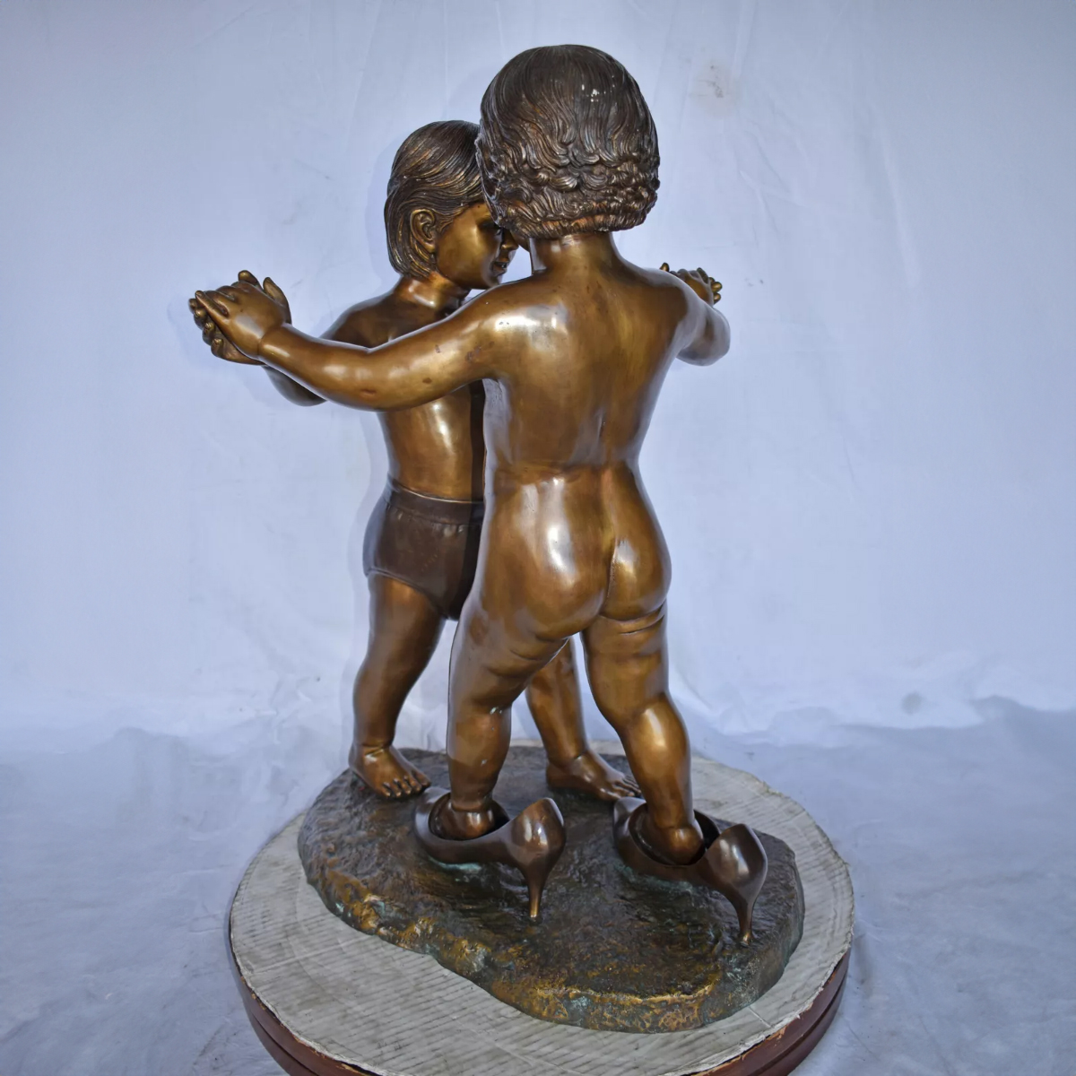 Boy and Girl Dancing Statue