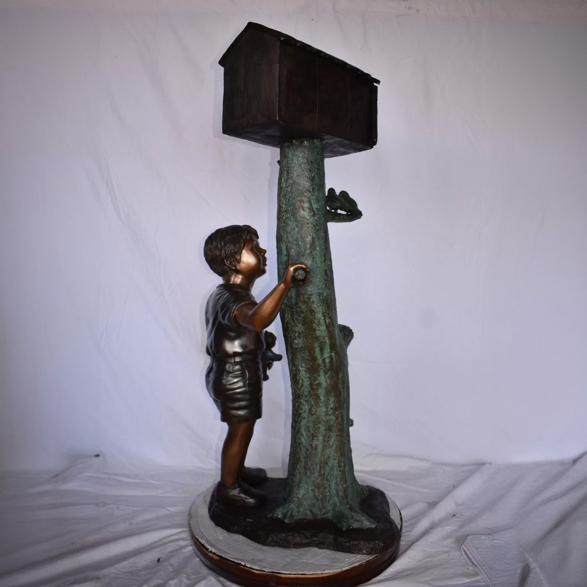 Boy and Mailbox Statue for Sale