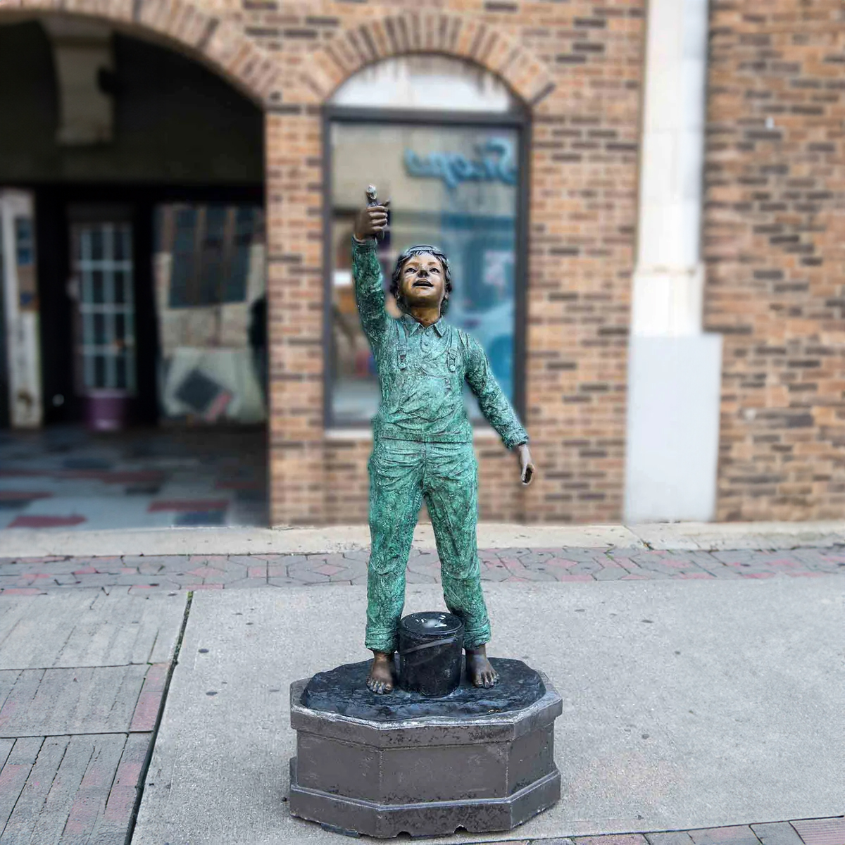 Boy with Bucket Statue