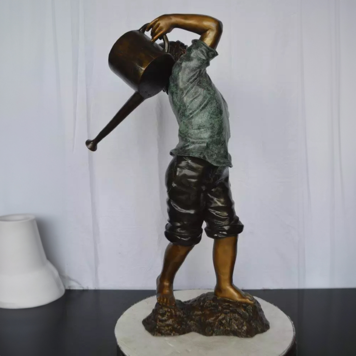 Boy with Watering Can Statue