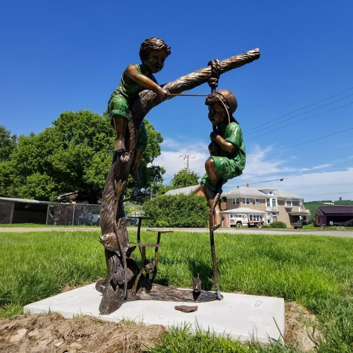 Bronze Boys Water Fountain