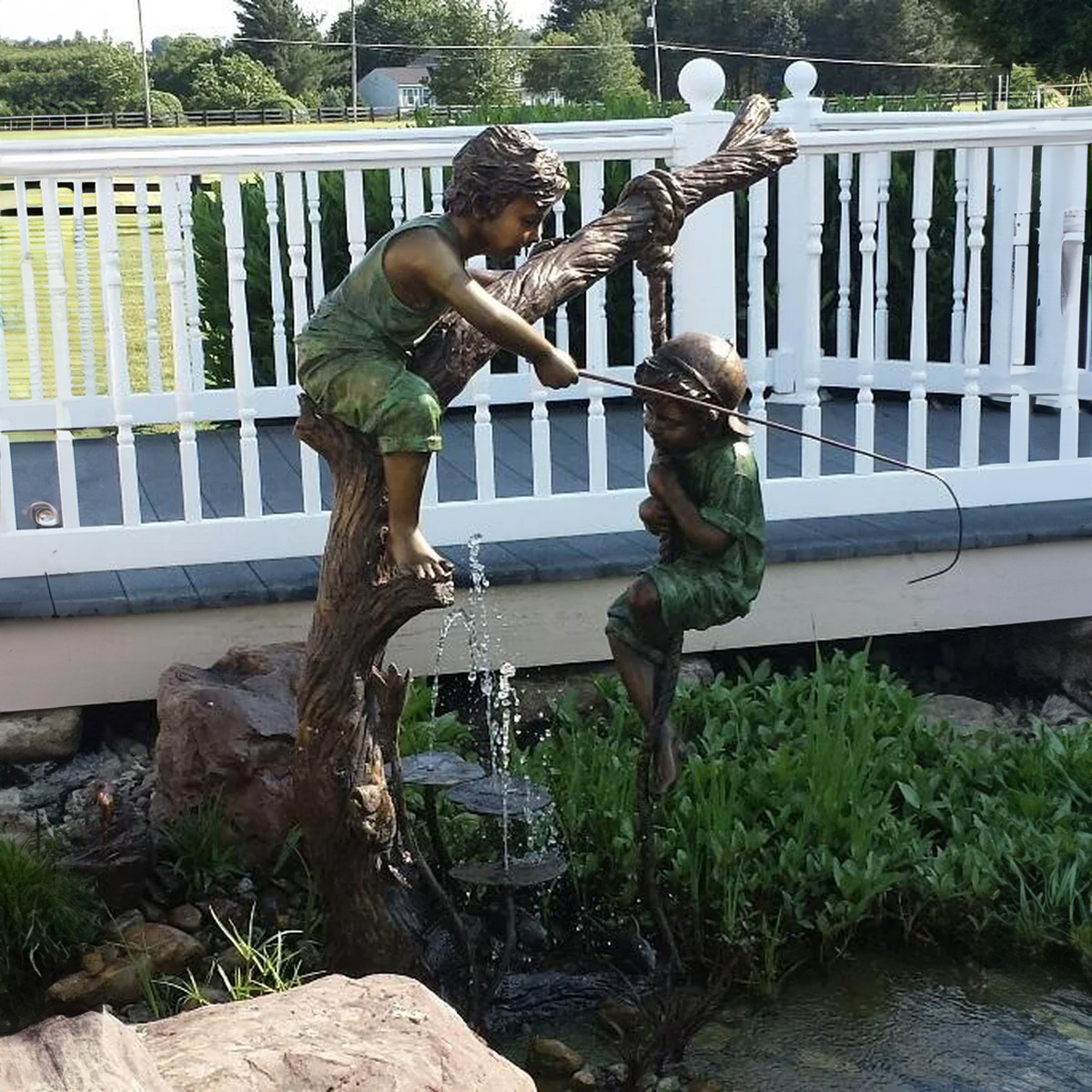 Bronze Boys Water Fountain