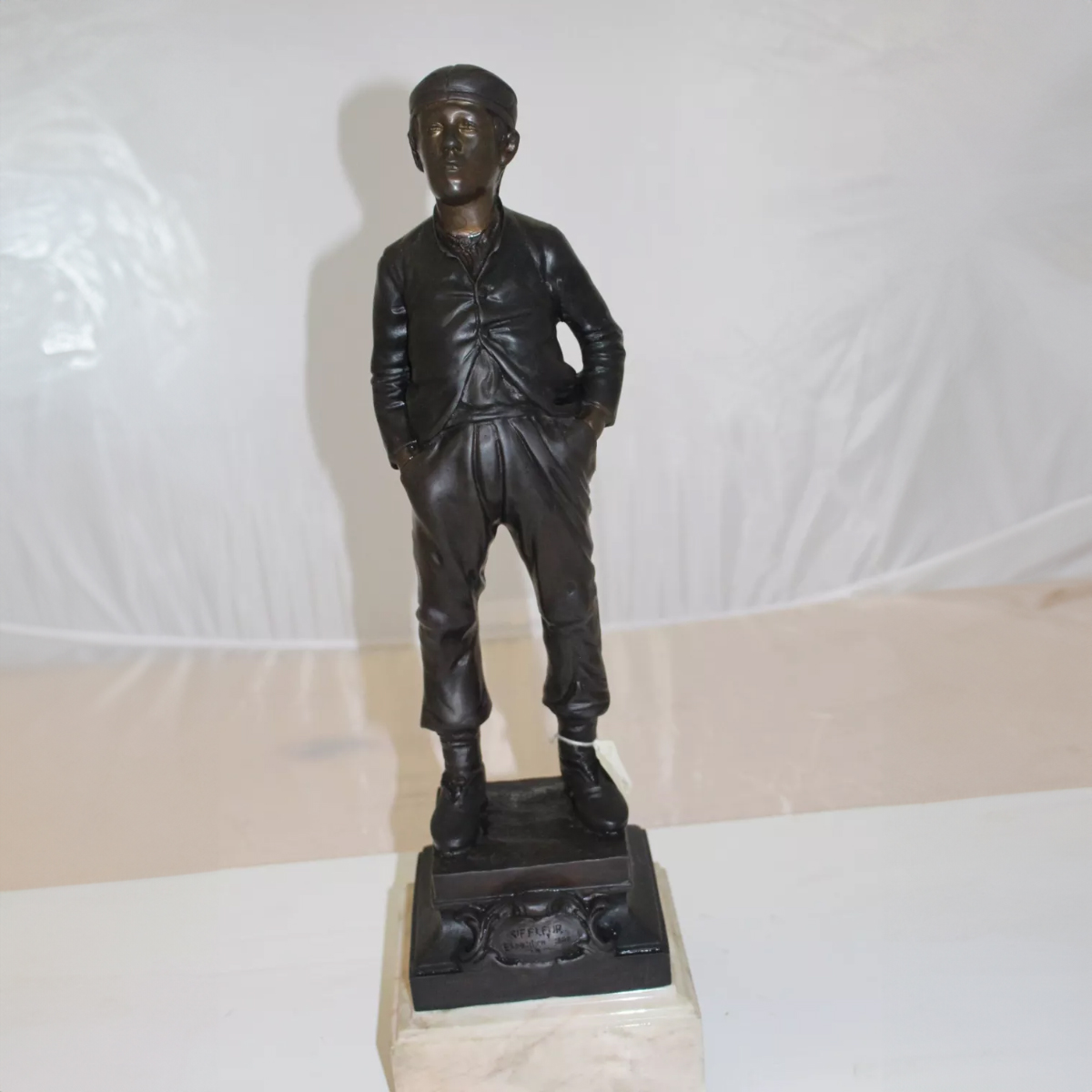 Bronze Standing Boy Statue