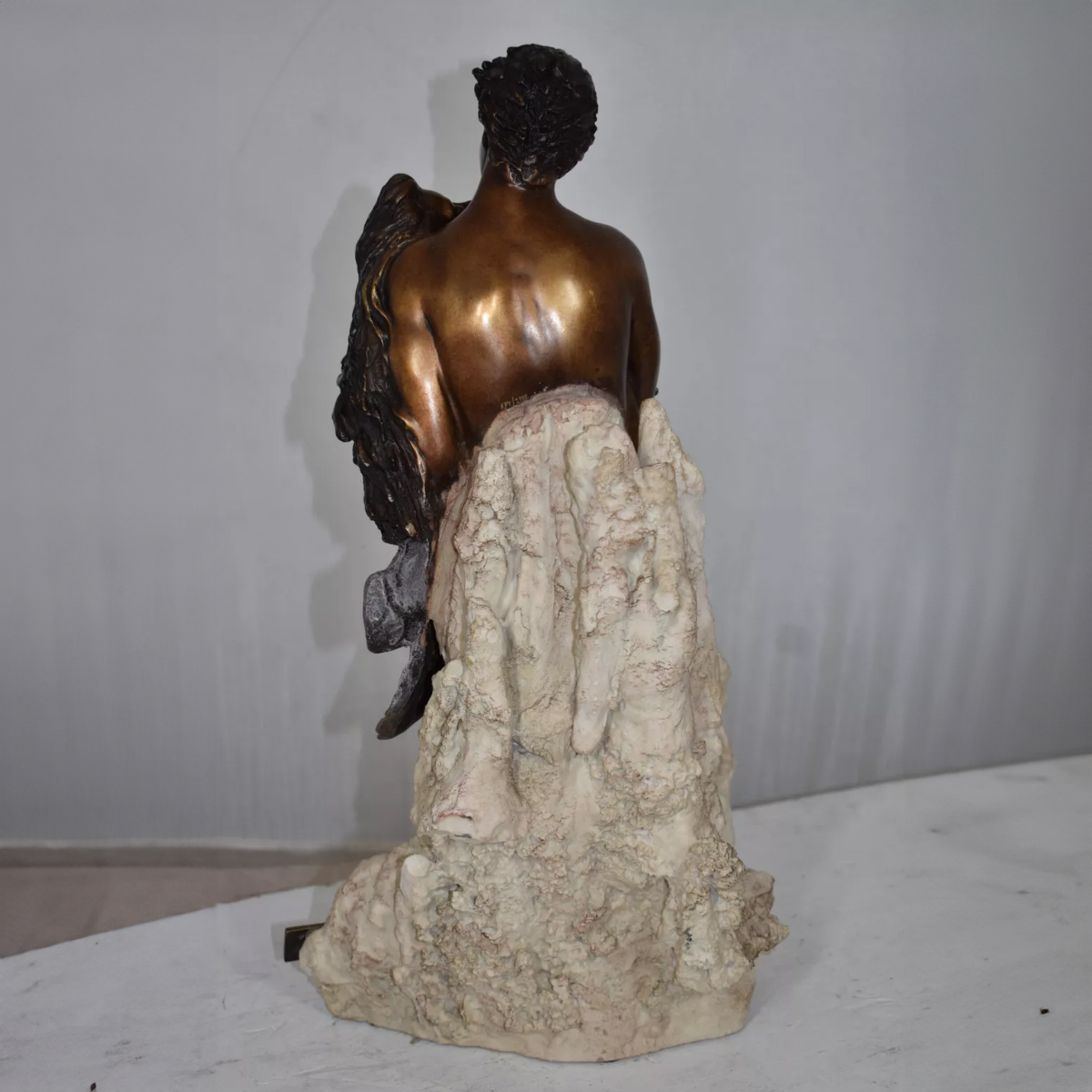 Bronze Statue of Man and Woman Embracing