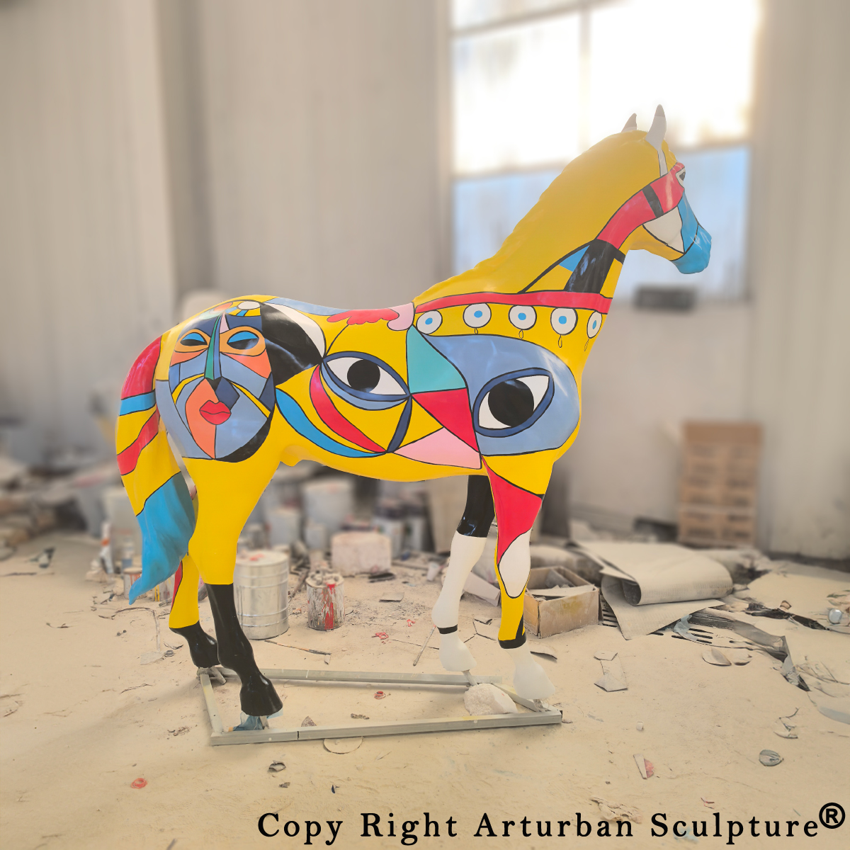 Colorful Horse Sculpture