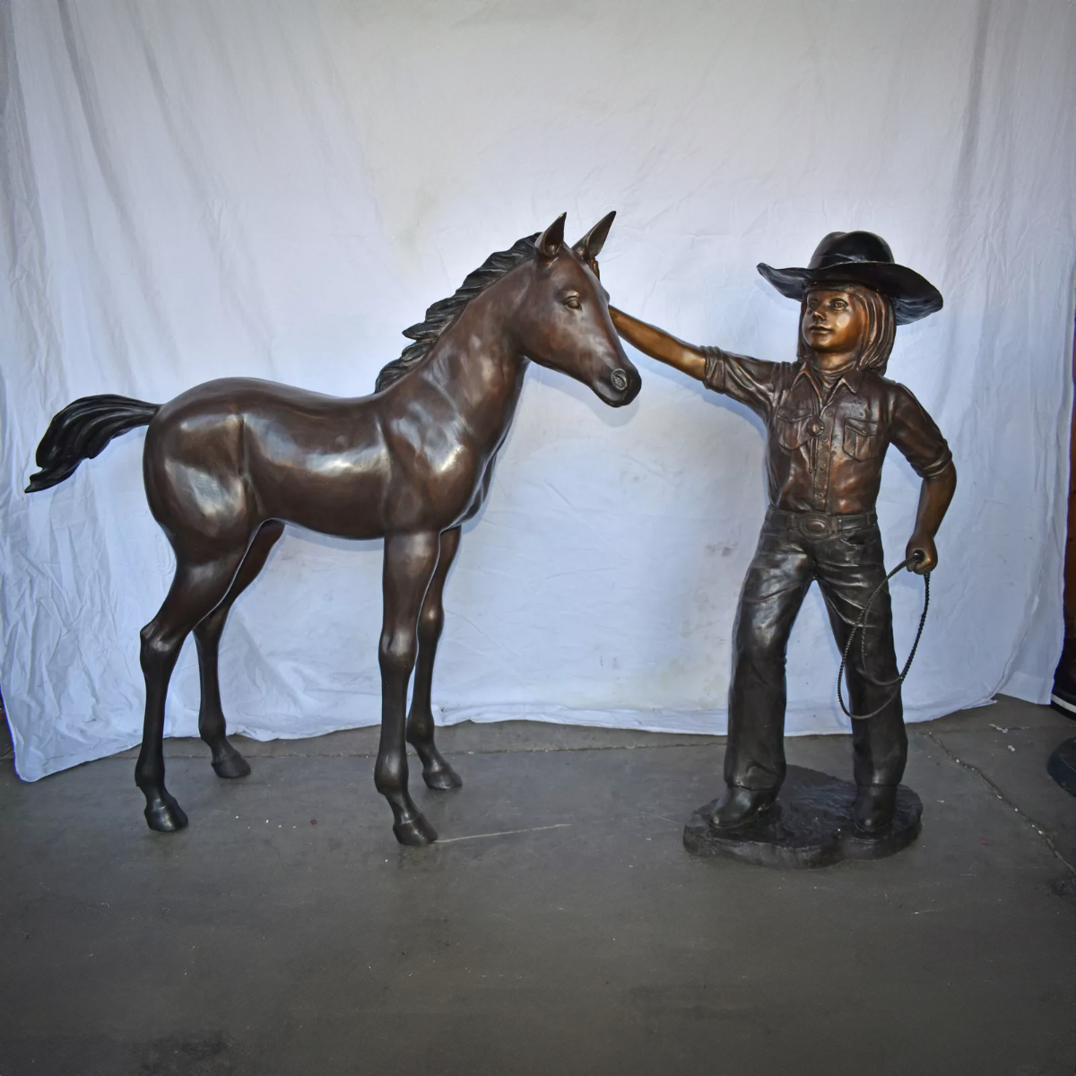 Cowgirl Statue