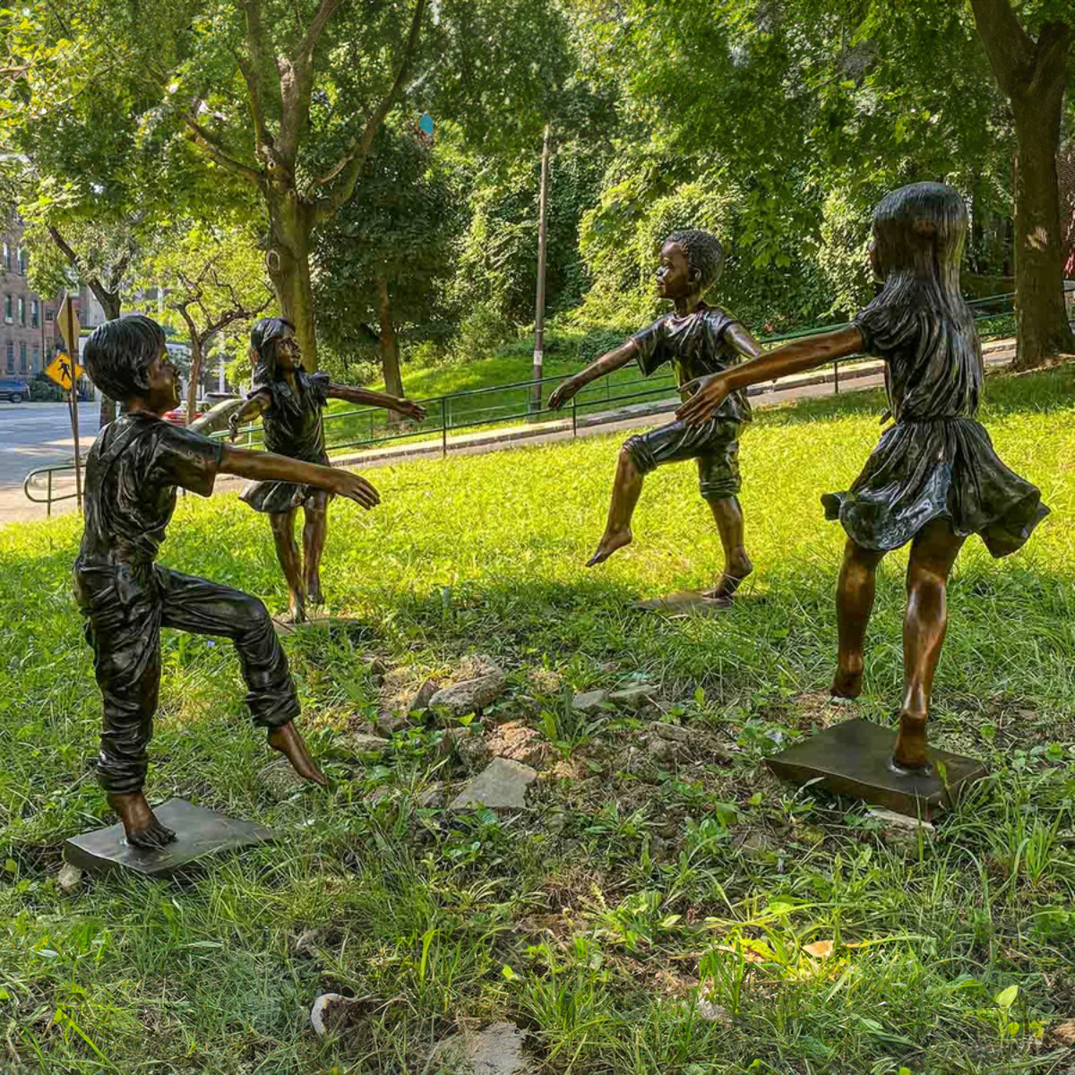 Dancing Children Statue