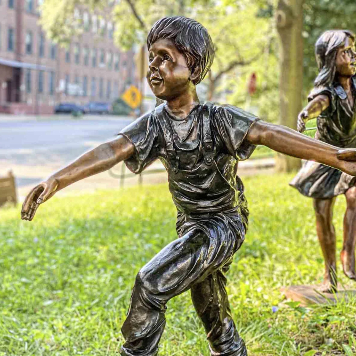 Dancing Kids Statue