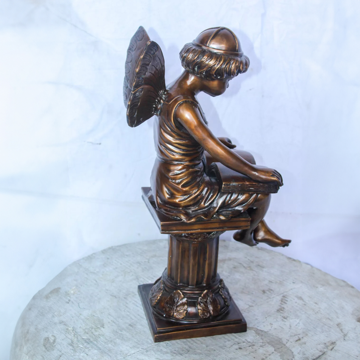 Fairy Reading Book Garden Statue