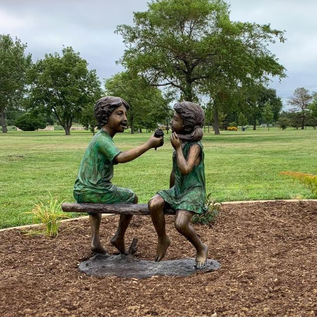 Friends on a Bench Sculpture