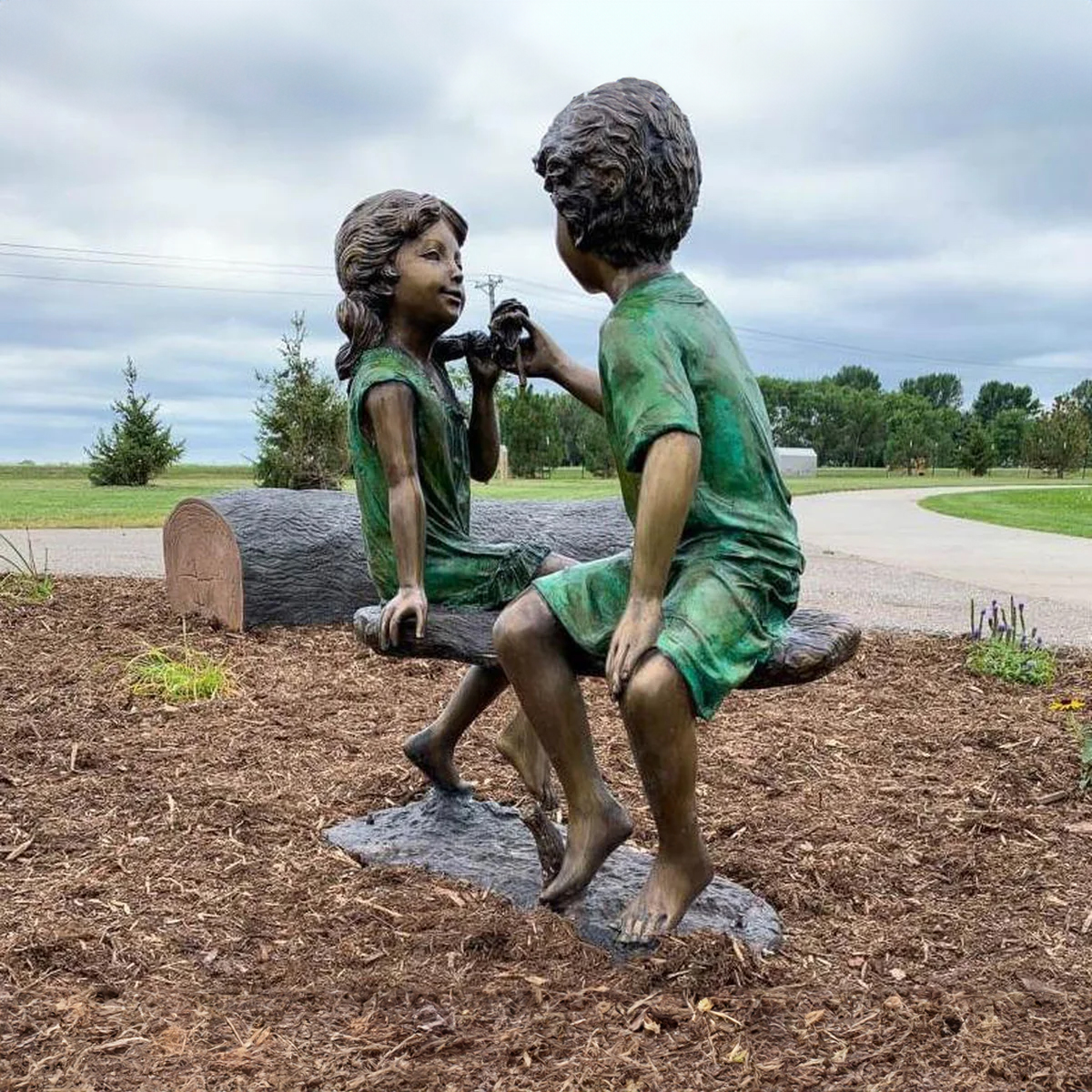 Friends on a Bench Sculpture