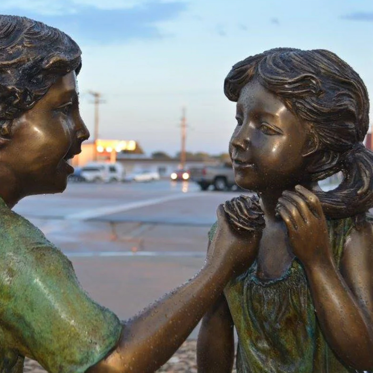 Friends on a Bench Sculpture