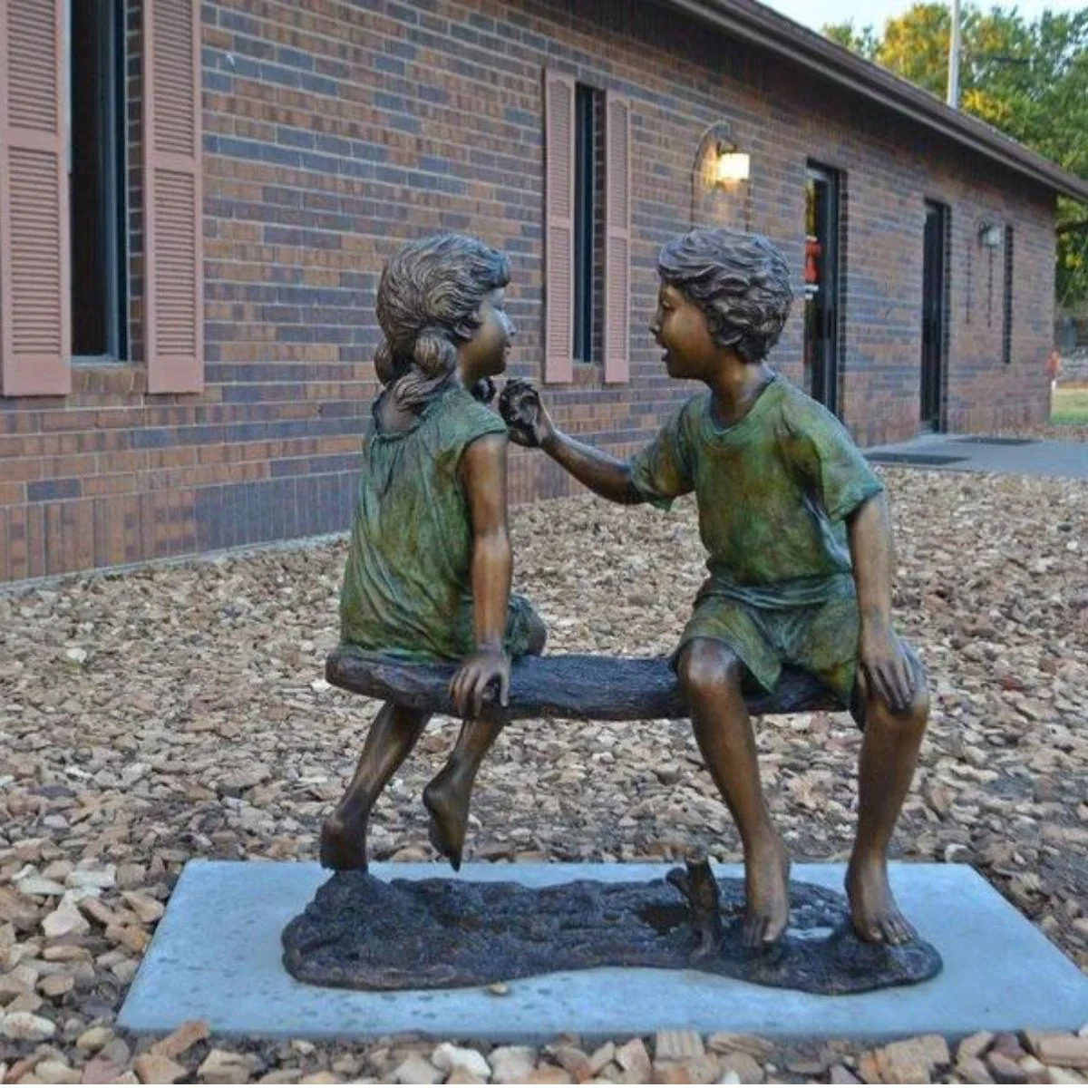 Friends on a Bench Sculpture