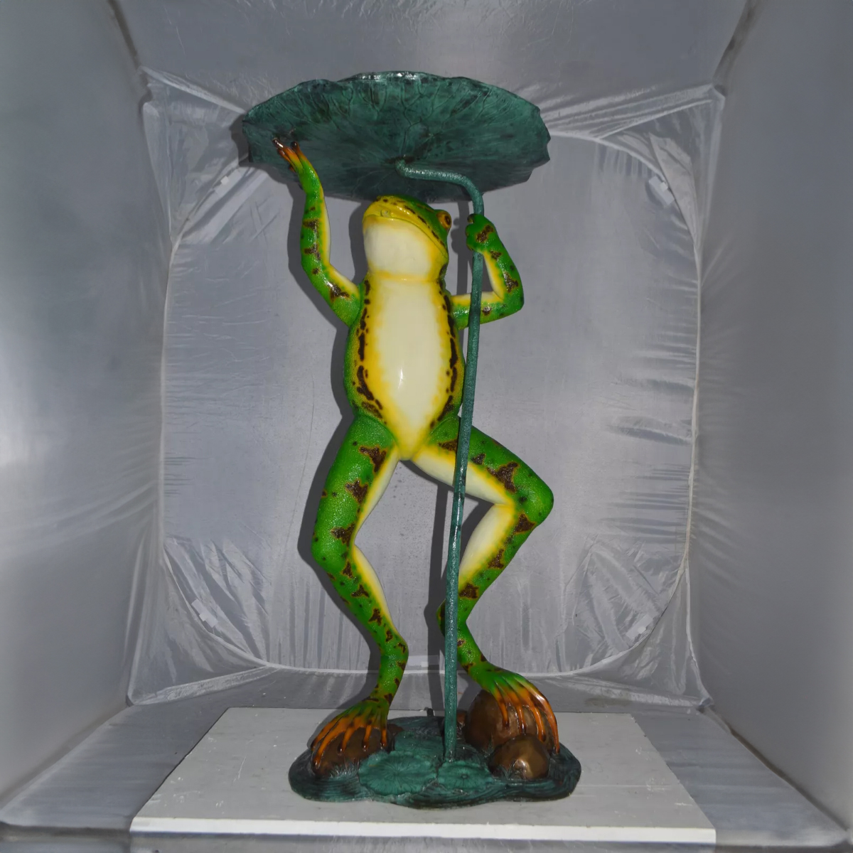 Frog Umbrella Statue