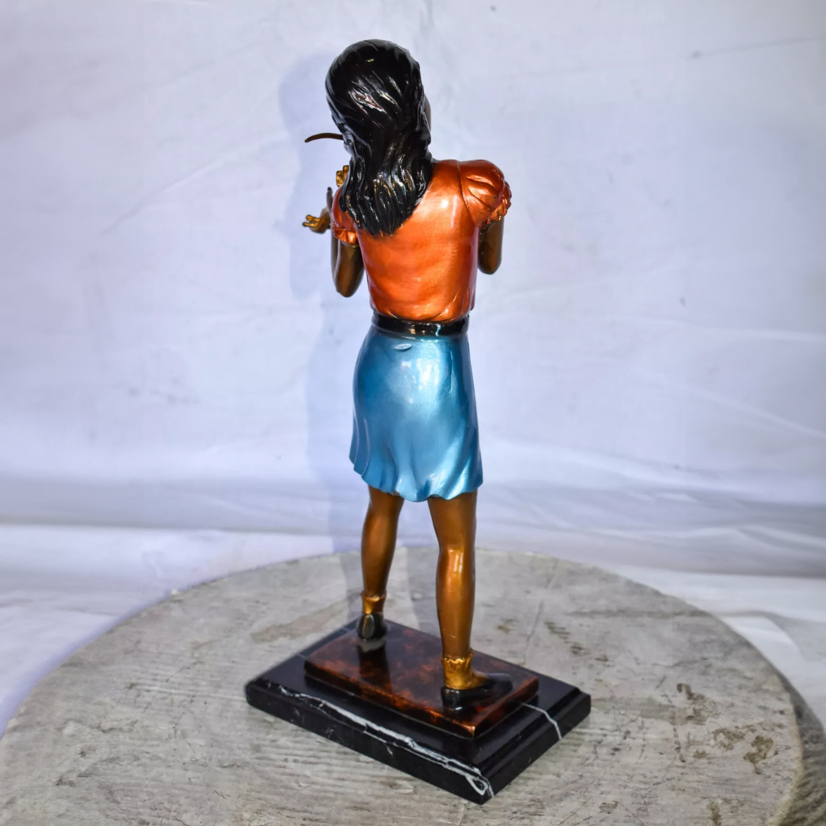 Girl Playing Violin Statue