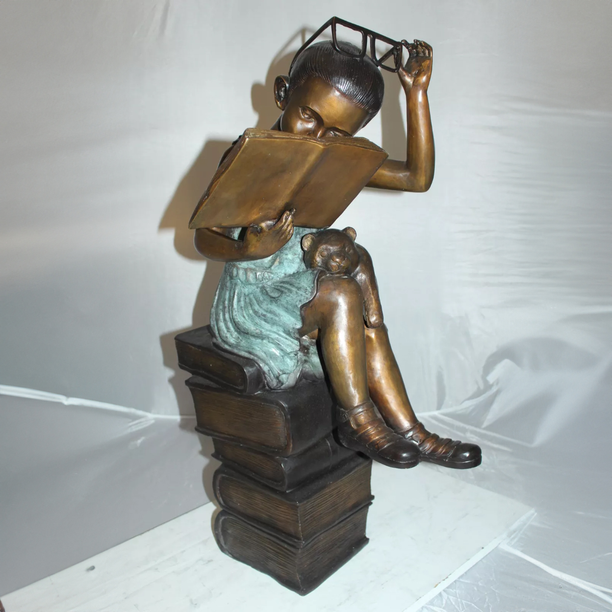 Girl with Book Statue