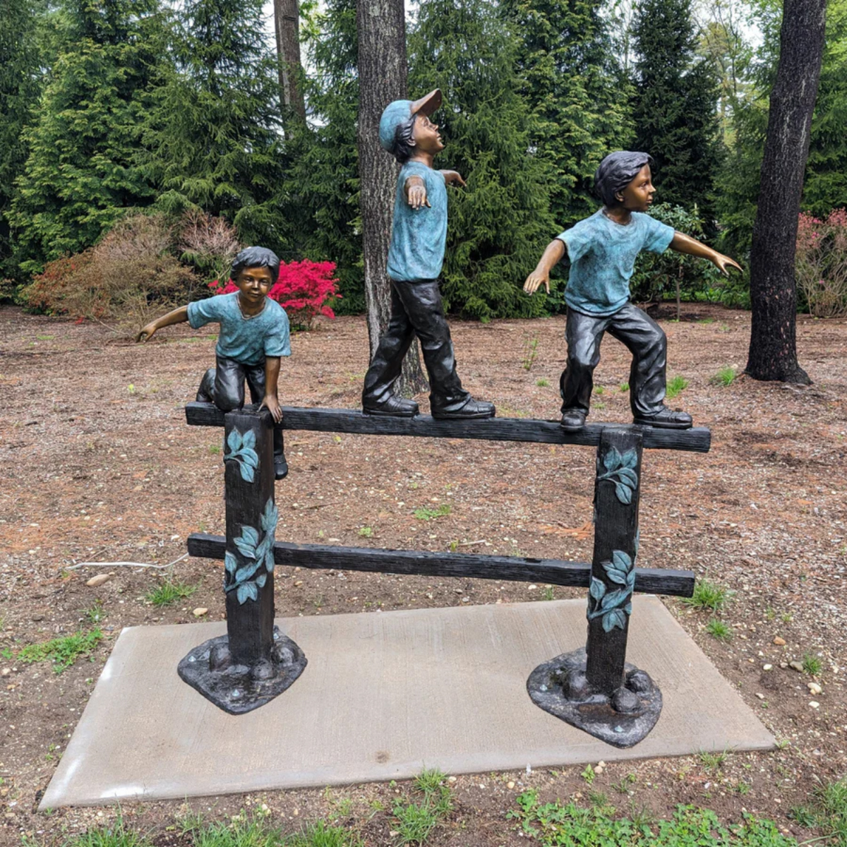 Kids Balancing Statue Outdoor