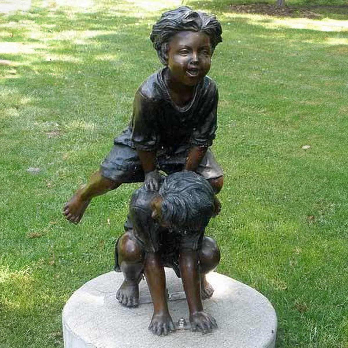 Leapfrog Playing Statue